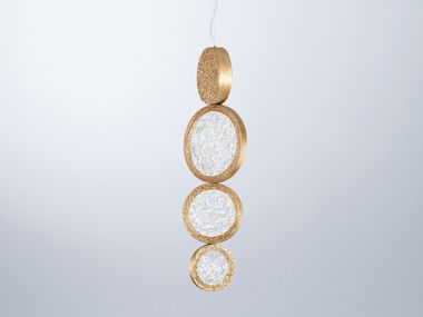 LED handmade bronze pendant lamp LUNA CLOVER Serip