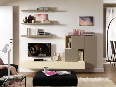 Parete attrezzata componibile fissata a muro LV108 Moretti Compact