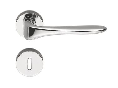 Brass door handle on rose MADI AM 31 R-RY Colombo Design