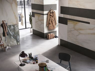 Marble effect nonwoven wallpaper MADISON SQUARE Tecnografica