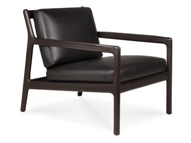 Poltrona in pelle con braccioli JACK Ethnicraft