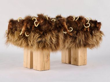 Upholstered polyester bench MAMMOUTH APCOLLECTION