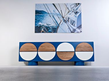 Wooden sideboard with doors MARIN HOOKL und STOOL