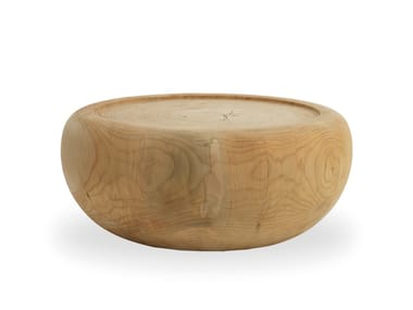 Riva 1920, MAURITIUS Tavolino basso rotondo in legno massello di cedro