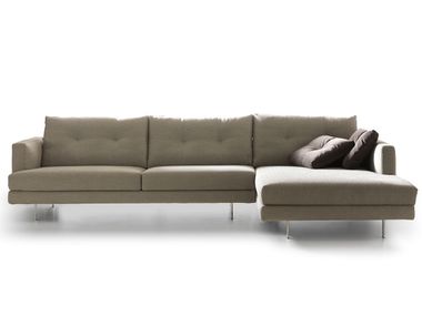 Sofá secional de tecido com chaise-longues MAXIME VALENTINI