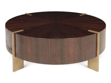 Low round ebony coffee table MAZU JOSÉ LEITE DE CASTRO