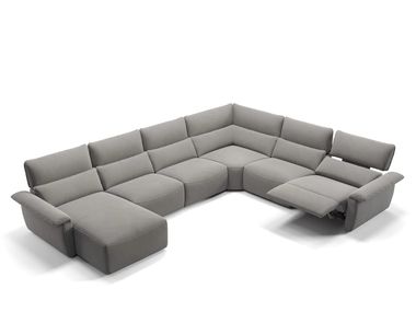 Corner fabric sofa with chaise longue MERIDA Sofanella