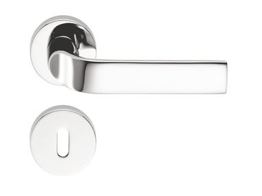Brass door handle on rose META KG 11 R-RY Colombo Design