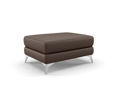 Upholstered leather footstool MILANO Sofanella