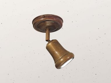 Faretto a LED orientabile in ottone a soffitto MINI 208.23 Il Fanale