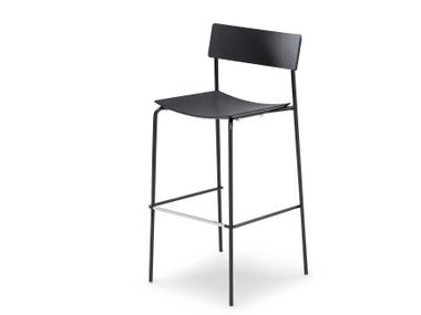 Wooden barstool with back MITO H75 Midj