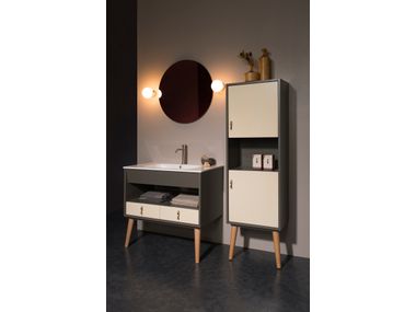 MODI | Bathroom column Storage solid wood bathroom column with doors By ...