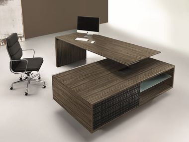 Lacquered executive desk with shelves MODI | Lacquered office desk Modi ...