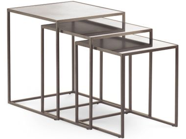 Stackable square mirrored glass coffee table NARCISO Cantori