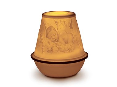 Cordless porcelain table lamp LITHOPHANES Lladró
