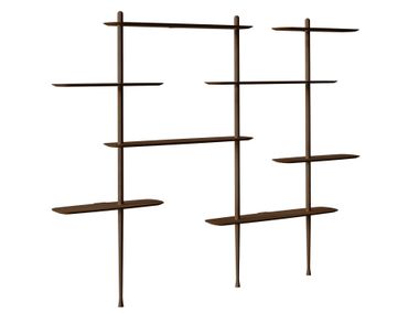 Wall-mounted wooden bookcase AXIS 3 nomon