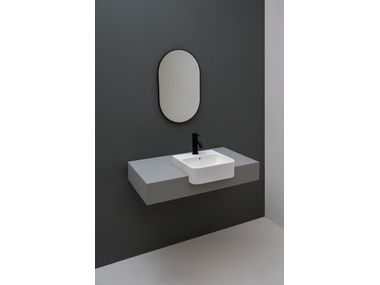 NORMAL Square ceramic handrinse basin with overflow By Axa | design ...