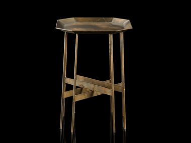 Octagonal brass high side table OCTAGON Henge