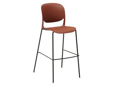 High steel and polypropyleneb stool with back OFELIA Belca