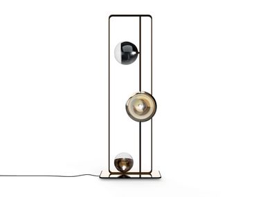 Lampada da terra a LED in metallo OH
