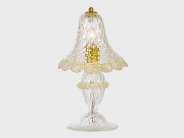 Handmade Murano glass table lamp GOLD OLIMPO Sogni Di Cristallo