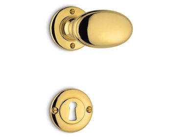 Brass door knob with lock OTTOCENTO Colombo Design