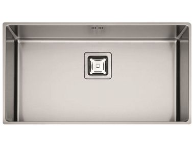 Single stainless steel sink P1B 8343 Q U Fulgor Milano