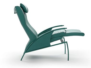 Leather armchair with headrest DIVA paolazani