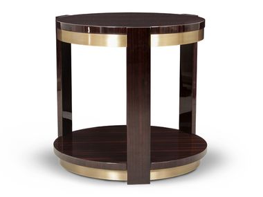 Round ebony high side table PARKER JOSÉ LEITE DE CASTRO