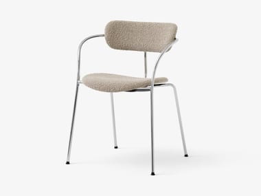 Stackable fabric chair with armrests PAVILION AV13