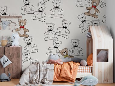 Carta da parati a motivi per bambini PELUCHE Rimura