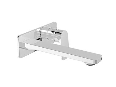 BARIL, PETITE B04 Miscelatore per lavabo a 2 fori a muro con piastra