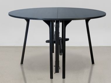 Extending round wood veneer table PH CIRCLE TABLE PH Pianos & PH Furniture