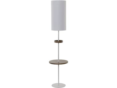 Lampada da terra in metallo con mensola PLATEAUX BOIS Flam & Luce