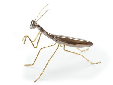 Ceramic decorative object PRAYING MANTIS Gold Mambo Unlimited Ideas