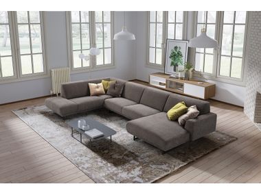 PRIMULA Fabric sofa with chaise longue By Marinelli Home | design ...