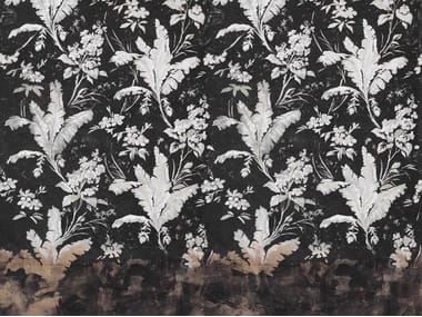 Wallpaper with floral pattern CAMP NOIRE