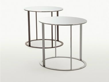 Round mirrored glass coffee table ELIOS Maxalto