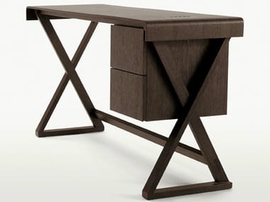 Solid wood writing desk with drawers SIDUS | Writing desk
