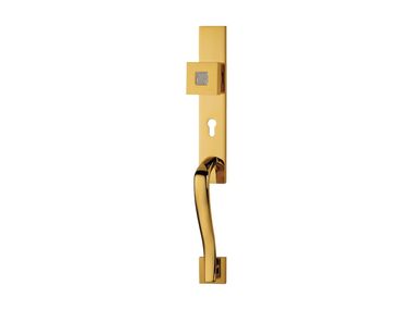 Chromed brass door knob on backplate with Swarovski® Crystals ZEN MESH LINEA CALI'
