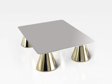Low rectangular aluminium coffee table ARBAT altreforme