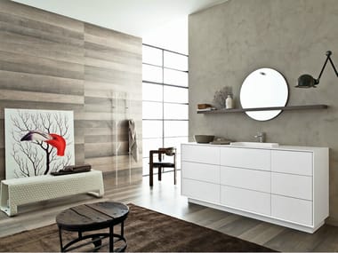 NOVELLO, LIBERA 3D - COMPOSIZIONE L07 Mobile lavabo con specchio