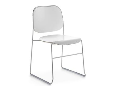 Stackable sled base chair BAY R Crassevig