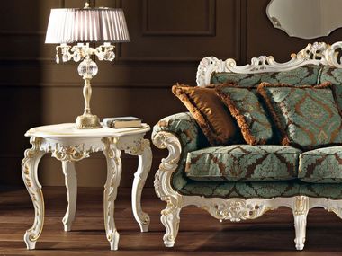 Low square solid wood coffee table 11617 Modenese Luxury Interiors
