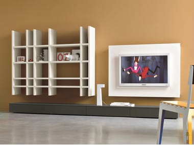 Parete attrezzata componibile con porta tv SLIM 9 Dall'Agnese