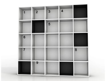 Open aluminium bookcase SHAKESPEARE AND COMPANY altreforme