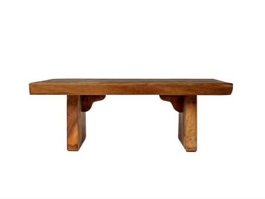 Tavolino da giardino rettangolare in legno massello SUAR Il Giardino di Legno