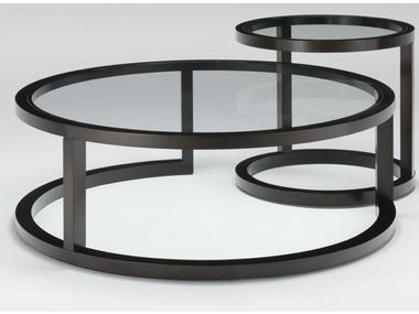 Round wooden coffee table OMEGA HUGUES CHEVALIER