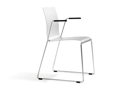 Sedia a slitta con braccioli STING | Sedia con braccioli Blå Station