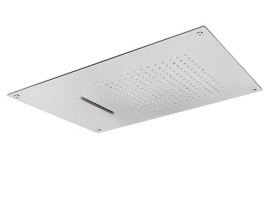 Soffione doccia a soffitto da incasso in acciaio inox con sistema anticalcare SQ0-03 | Soffione doccia